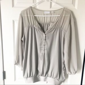 New & Co silver blouse